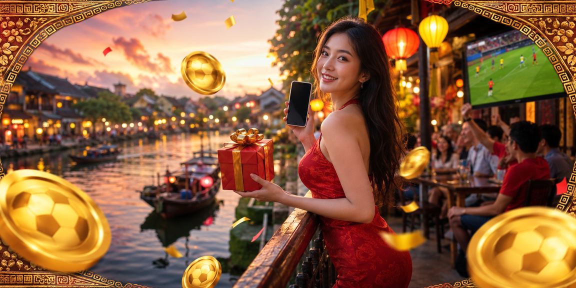 Người chơi casino trực tuyến qua điện thoại tại Hội An bên ly cà phê sáng