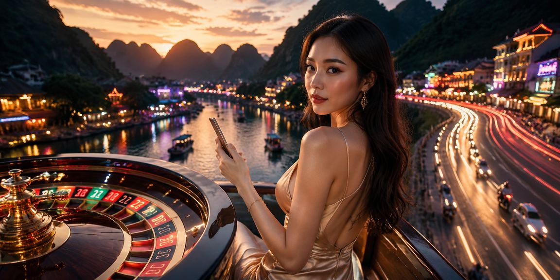 Bàn Roulette neon tại sòng bài phong cách Ninh Bình – hình ảnh casino 40000